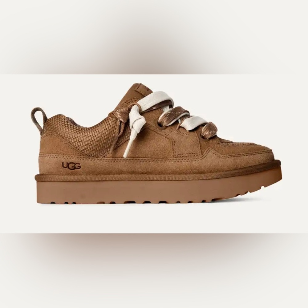 UGG women Tan Sneakers with Cream Laces